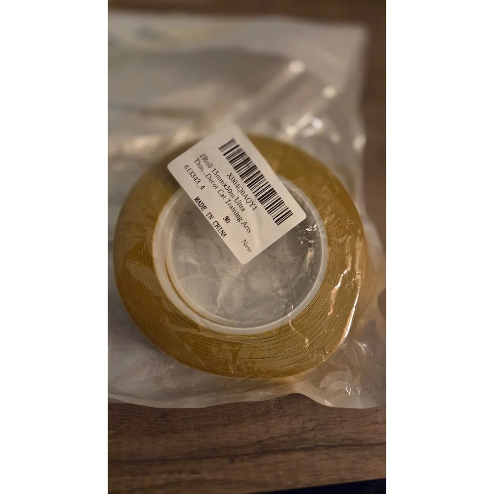 2 Pack Ultra Thin Double Sided Tape 15mm x 50m Transparent Adhesive DIY Crafts